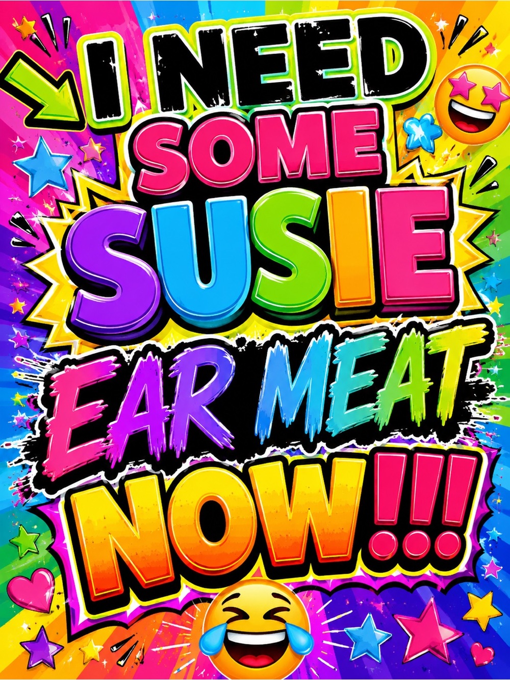 Colorful Graphic Poster with Bold Neon Text
